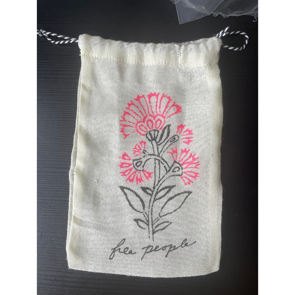 Free People Drawstring Cotton Jewelryβ Dust Bag Floral Small